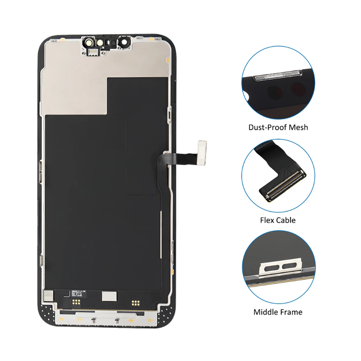 iPhone 13 Pro OLED Skärm - Svart (Refurbed)
