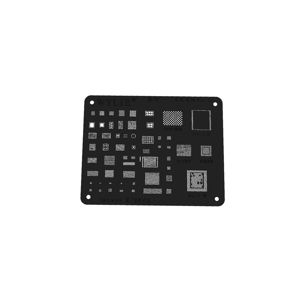 BGA Reballing Stencil till iPhone 8/8P/X - WYLIE