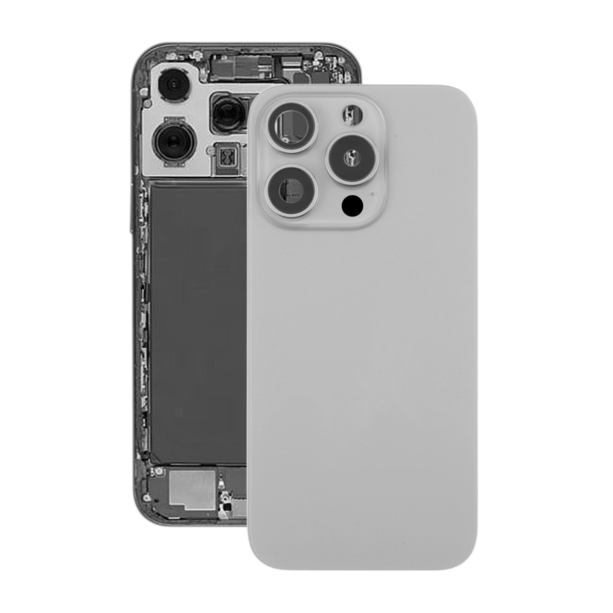 iPhone 16 Pro Max Back Cover Glass OEM Natural Titanium With bracket and Magsafe Magnet