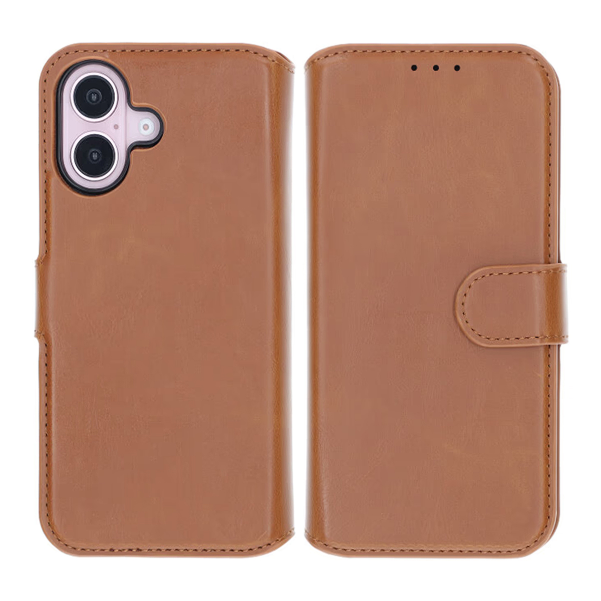 iPhone 16 Plus Plånboksfodral Magnet Rvelon - Brun