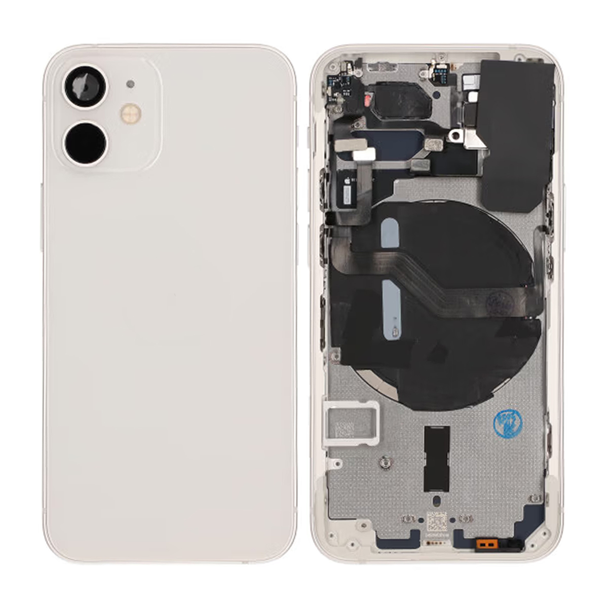 iPhone 12 Mini Baksida Komplett Med Smådelar - Vit